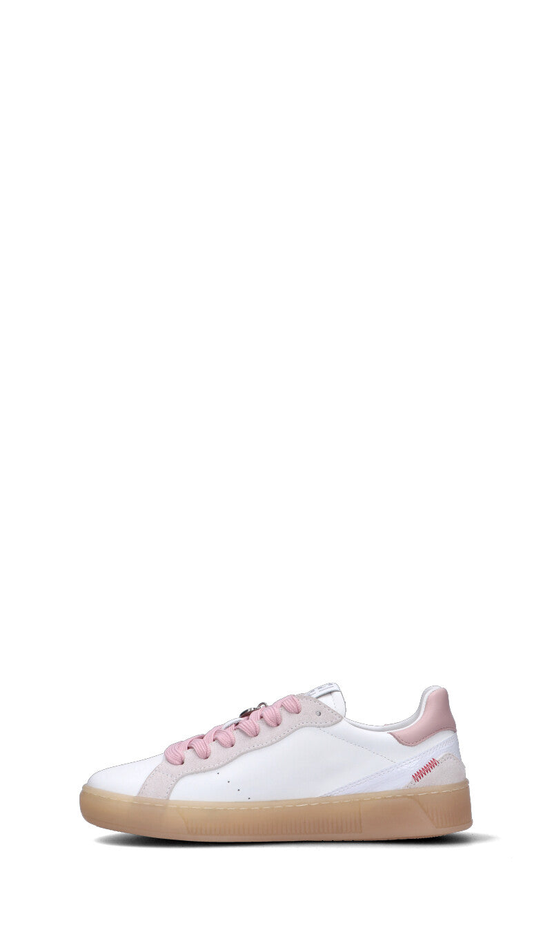GIO+ Sneaker donna bianca/rosa in pelle