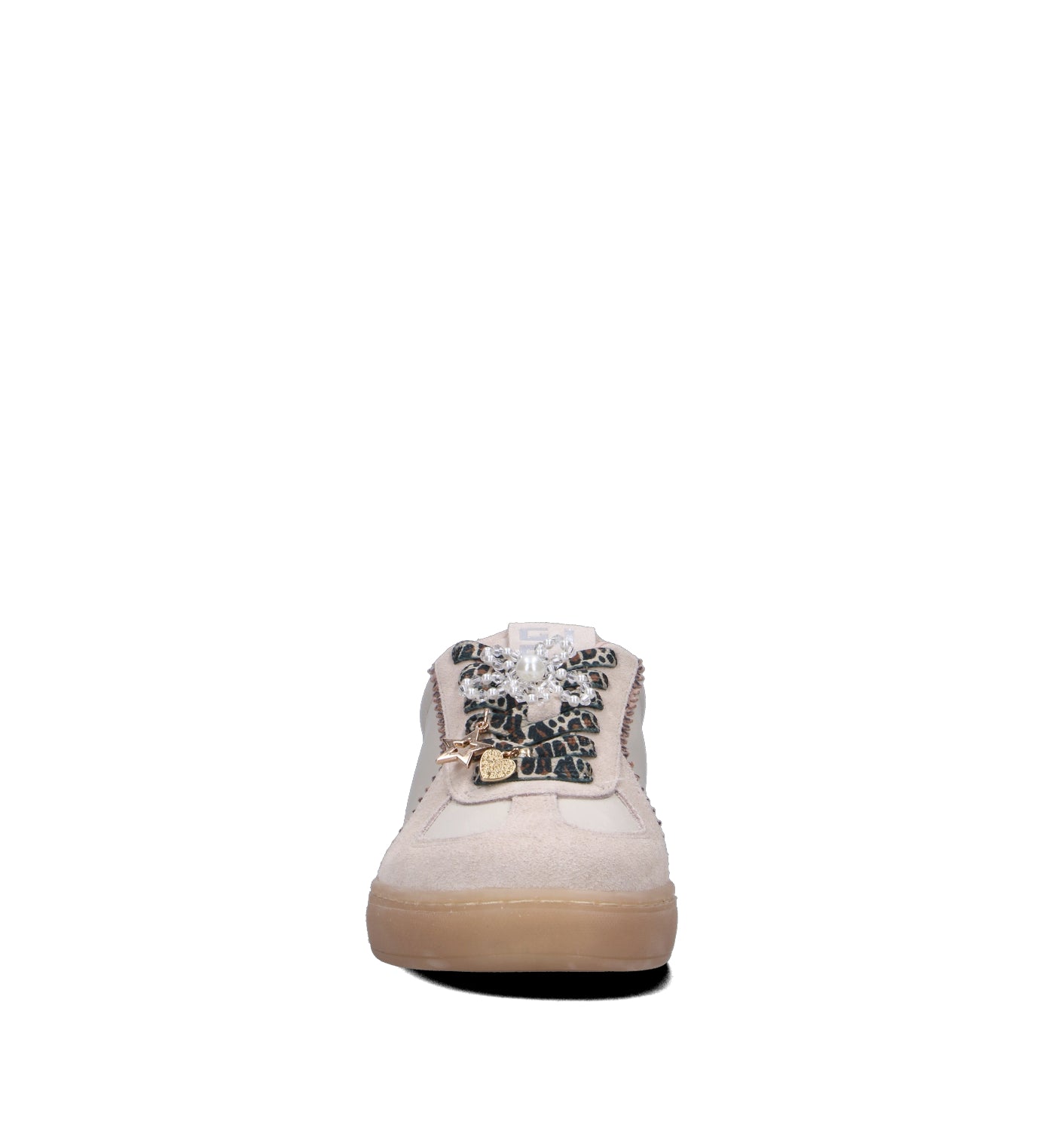 GIO+ Sneaker donna panna/rosa in pelle