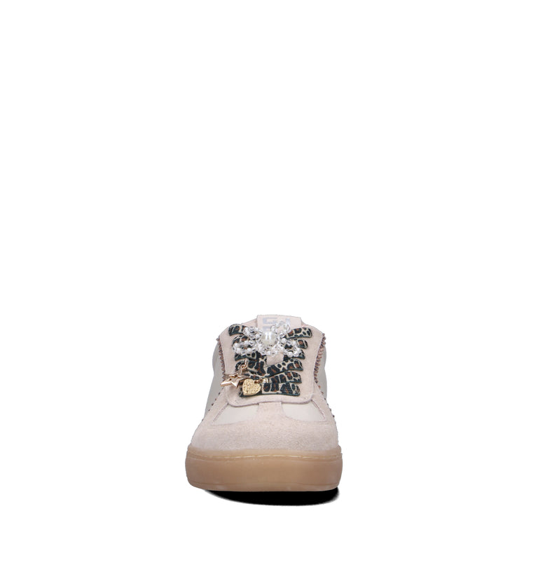 GIO+ Sneaker donna panna/rosa in pelle