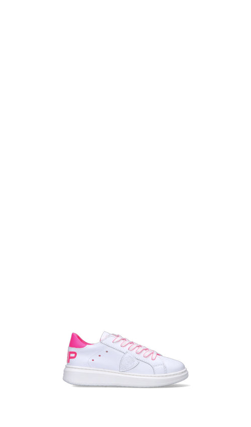 PHILIPPE MODEL Sneaker bimba bianca/rosa in pelle