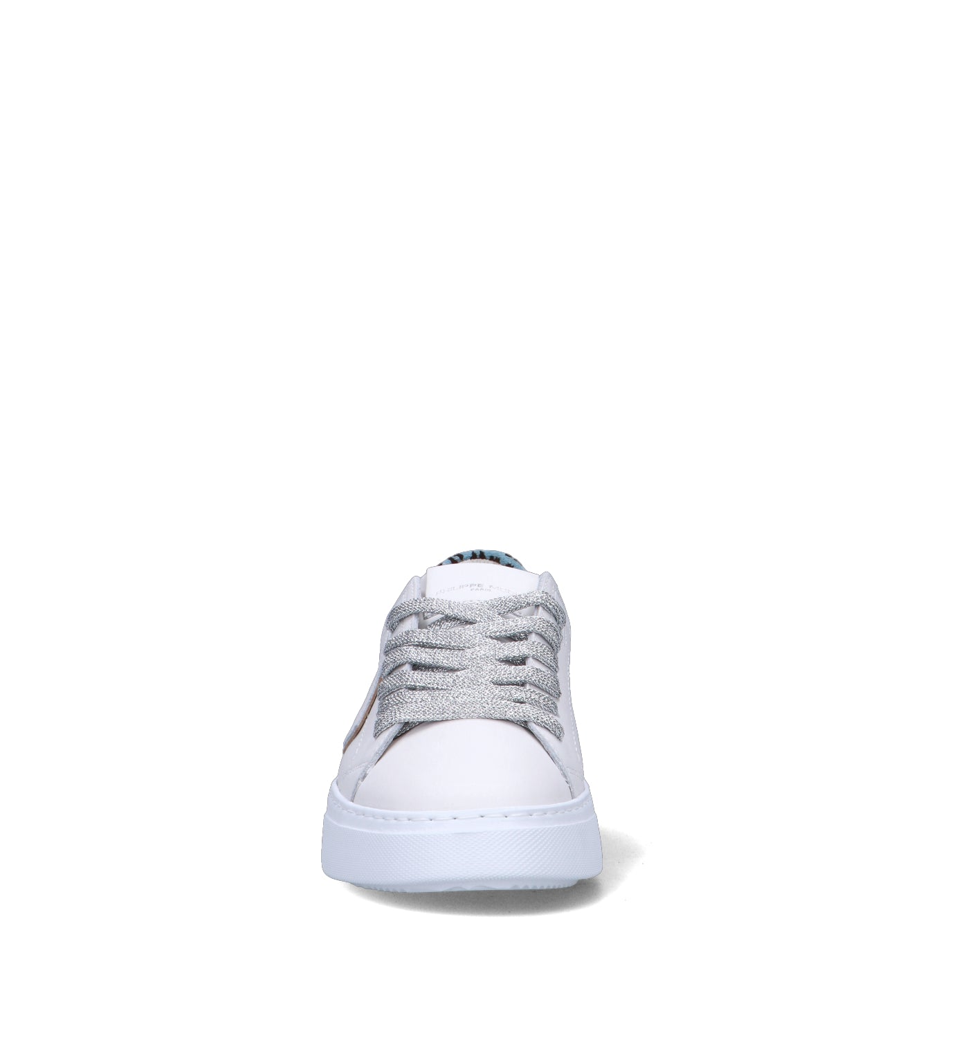 PHILIPPE MODEL Sneaker donna bianca/azzurra in pelle