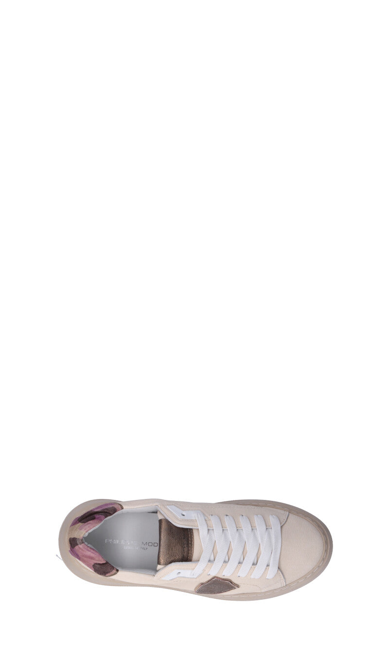 PHILIPPE MODEL Sneaker donna beige in pelle