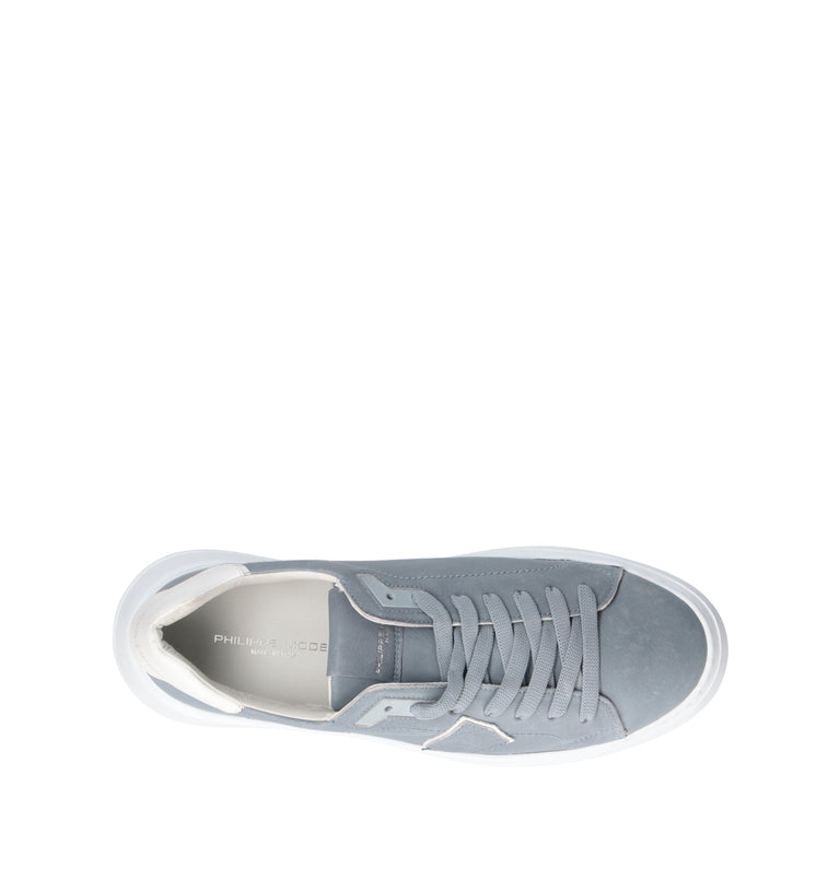 PHILIPPE MODEL Sneaker uomo grigia in pelle
