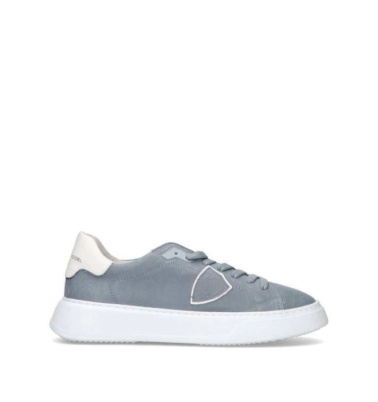 PHILIPPE MODEL Sneaker uomo grigia in pelle