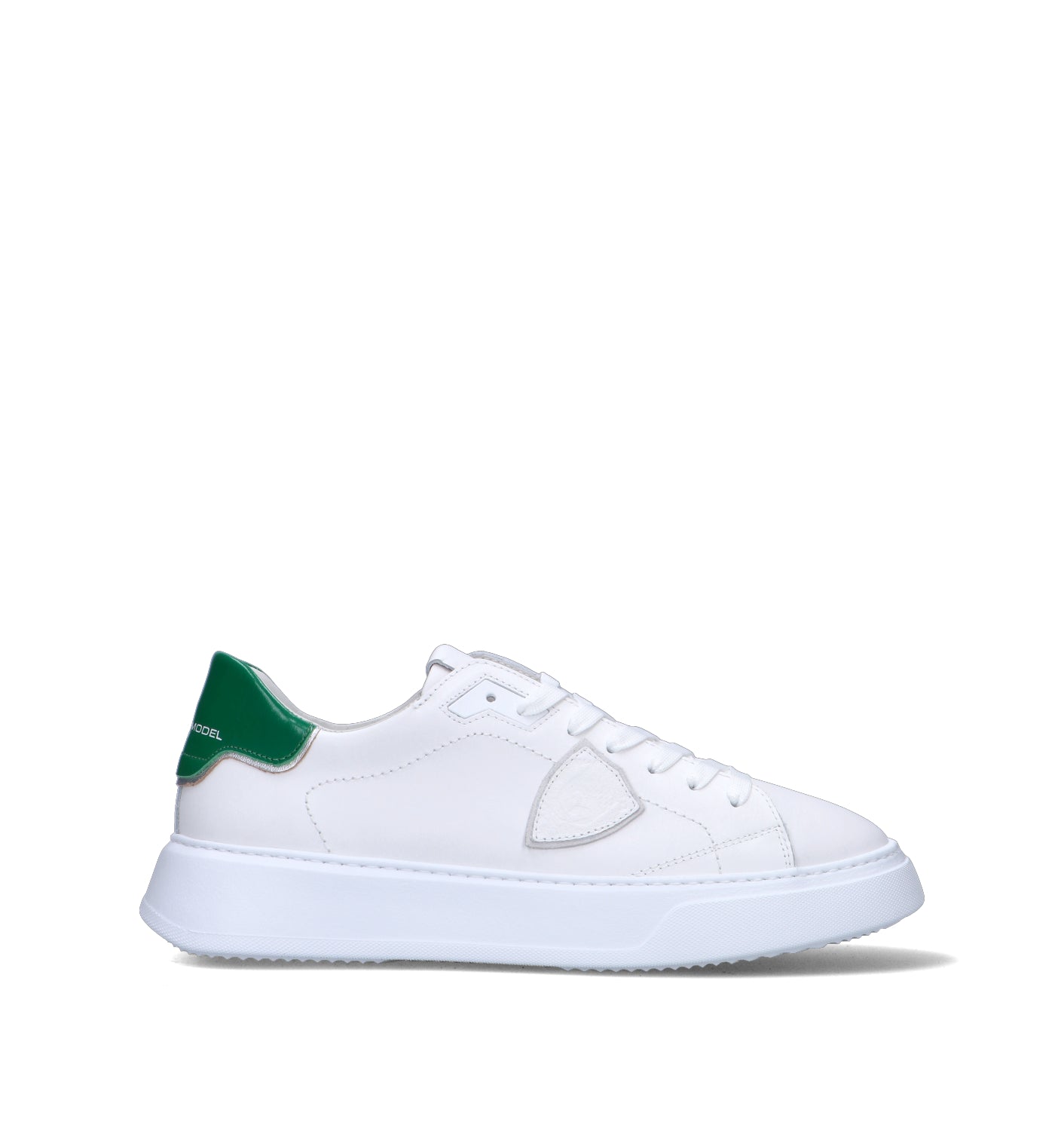 PHILIPPE MODEL Sneaker uomo bianca/verde in pelle