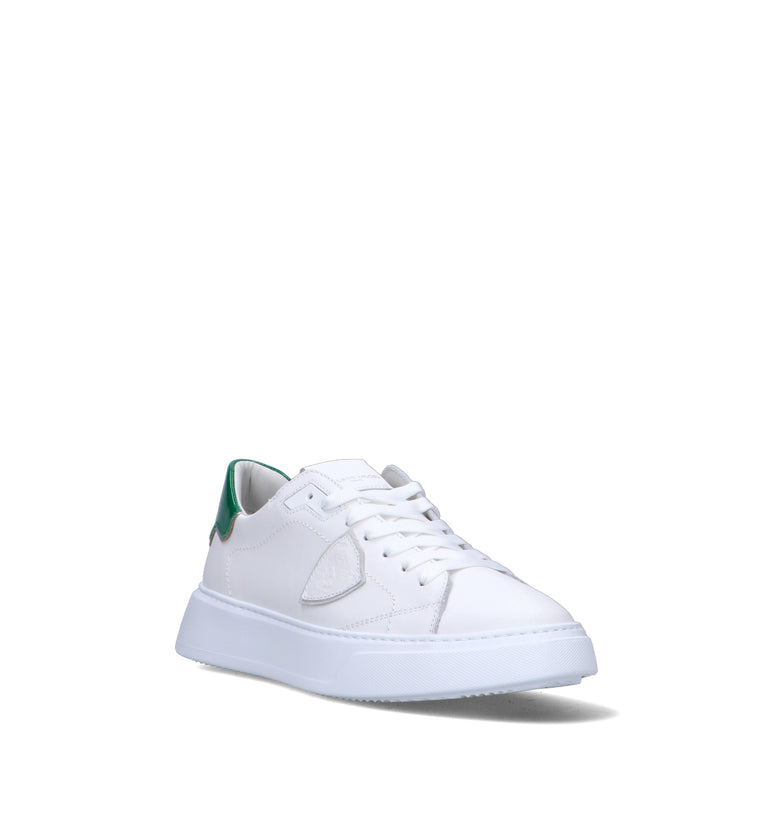 PHILIPPE MODEL Sneaker uomo bianca/verde in pelle