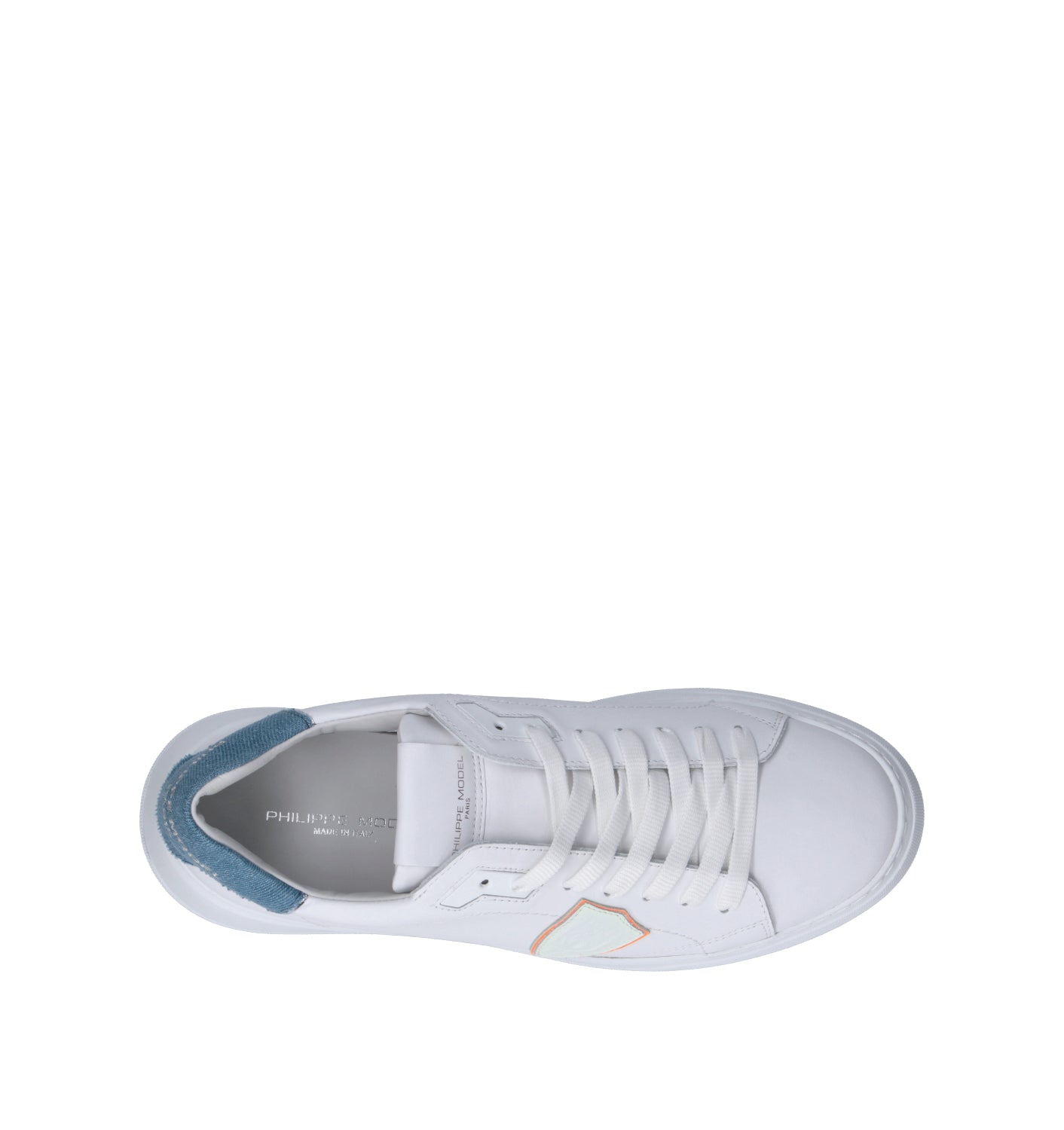 PHILIPPE MODEL Sneaker uomo bianca/denim