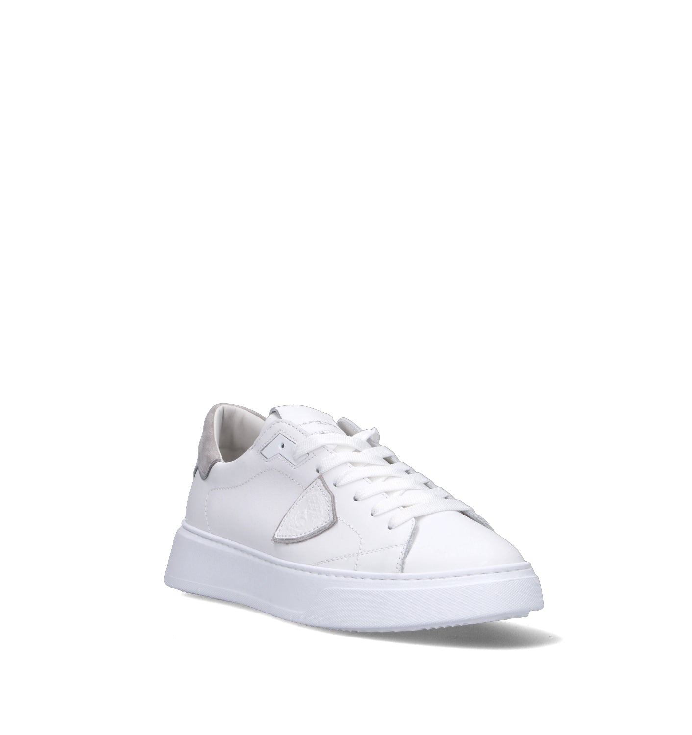 PHILIPPE MODEL Sneaker uomo bianca/grigia in pelle