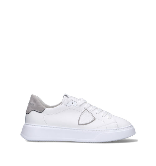 PHILIPPE MODEL Sneaker uomo bianca/grigia in pelle
