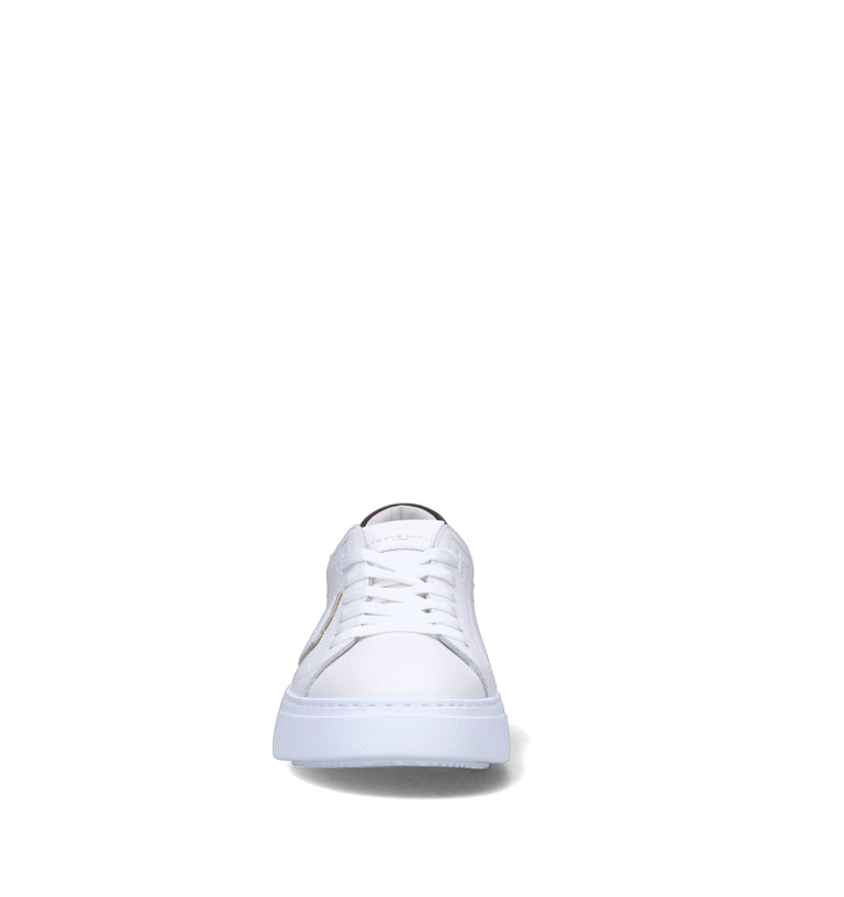 PHILIPPE MODEL Sneaker uomo bianca/marrone in pelle