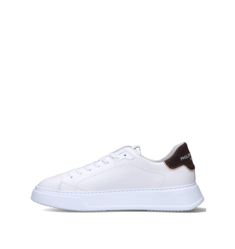 PHILIPPE MODEL Sneaker uomo bianca/marrone in pelle