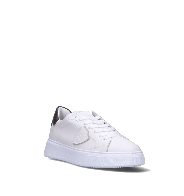 PHILIPPE MODEL Sneaker uomo bianca/nera in pelle