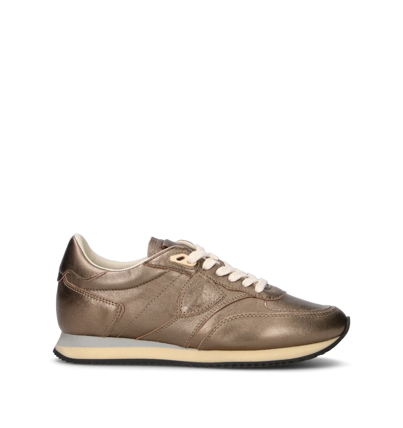 PHILIPPE MODEL Sneaker donna metallic khaki in pelle