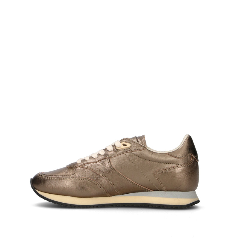 PHILIPPE MODEL Sneaker donna metallic khaki in pelle