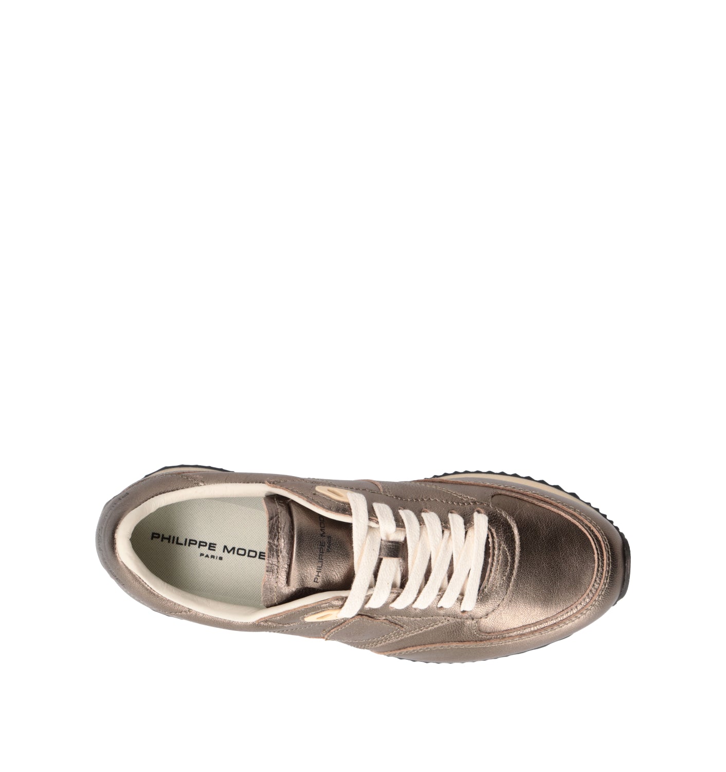 PHILIPPE MODEL Sneaker donna metallic khaki in pelle