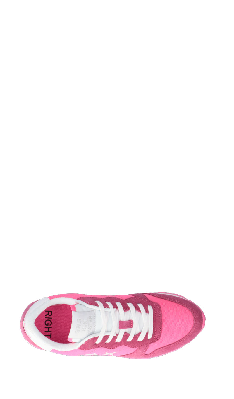 SUN68 Sneaker trendy donna fuxia in suede/tessuto