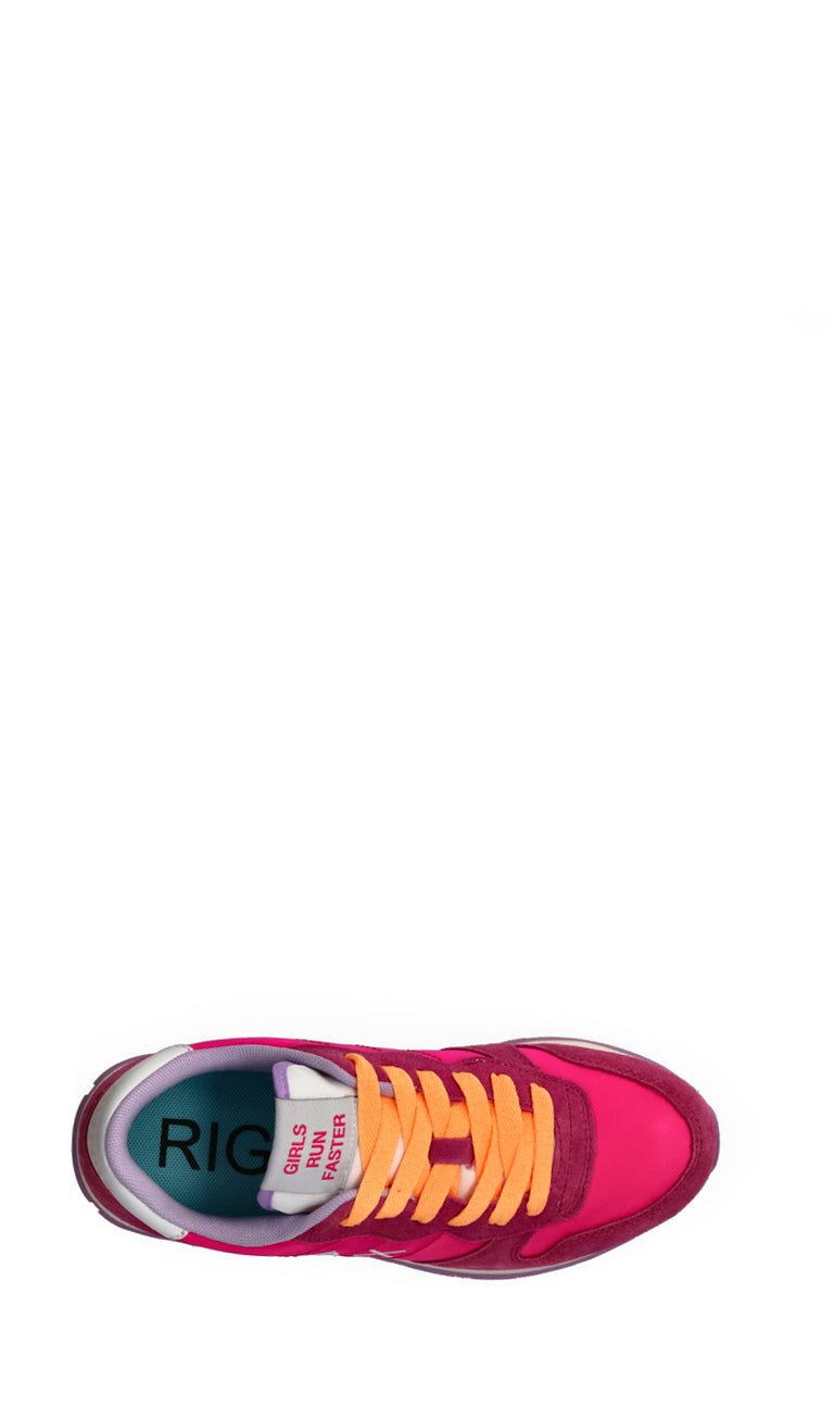 SUN68 Sneaker donna rosa/lilla/arancione in pelle