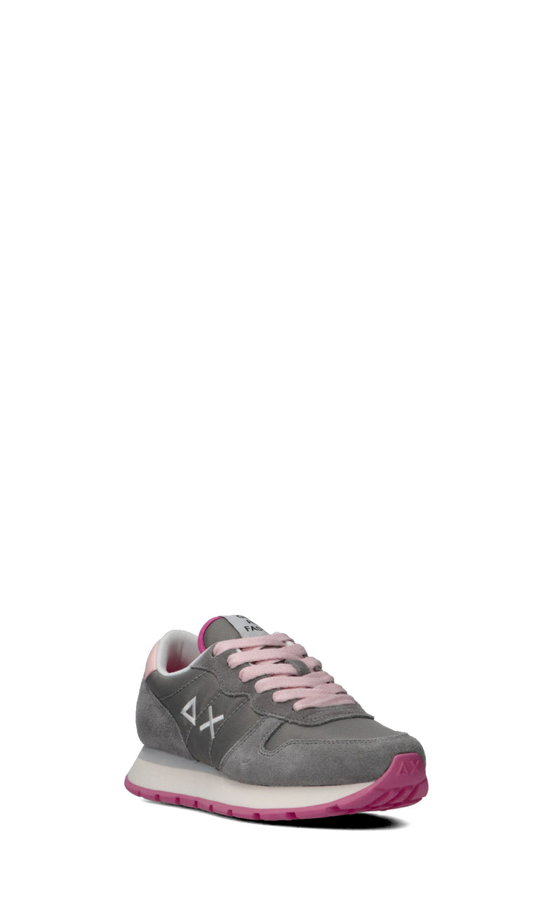 SUN68 Sneaker donna grigia/rosa in pelle