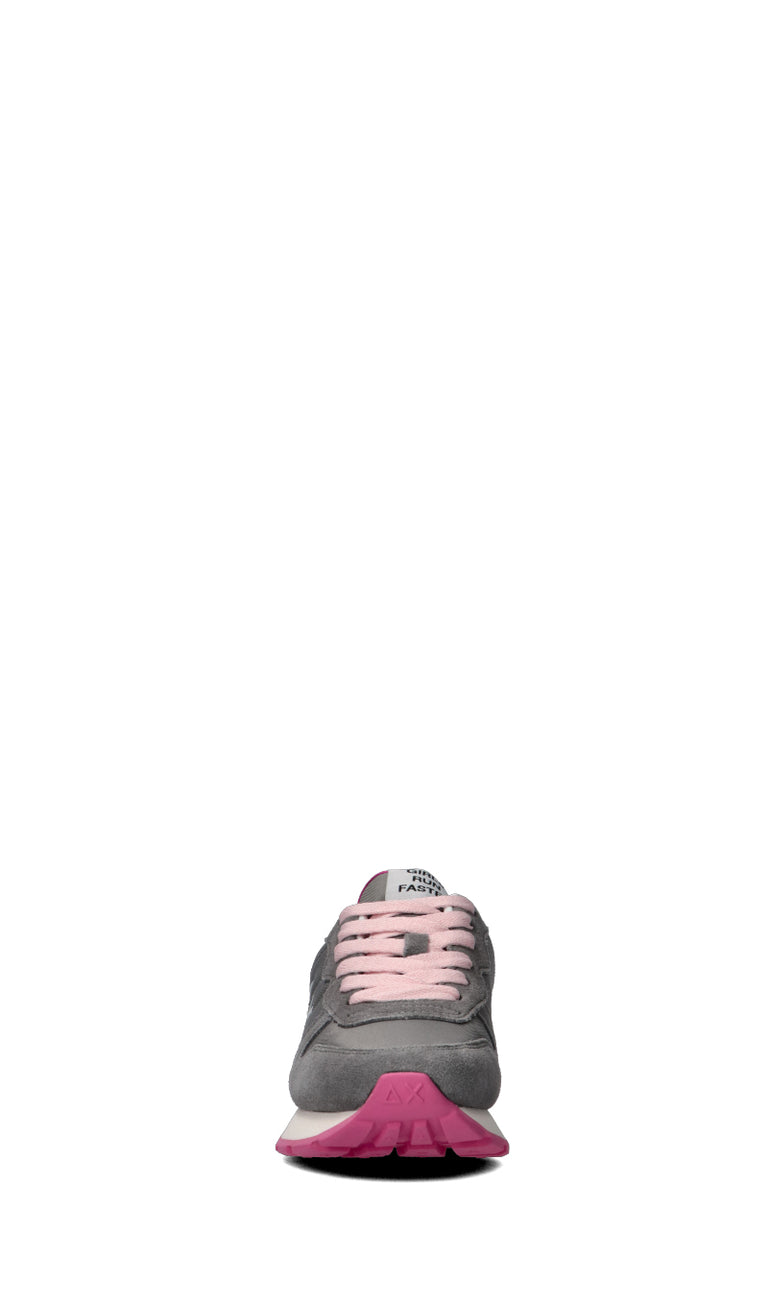 SUN68 Sneaker donna grigia/rosa in pelle