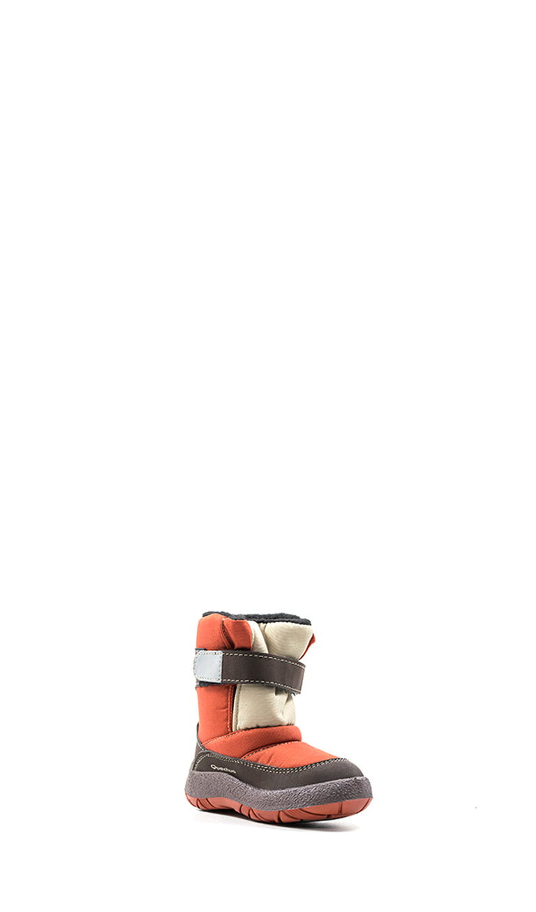 QUECHUA Boot bambino rosso/marrone in tessuto