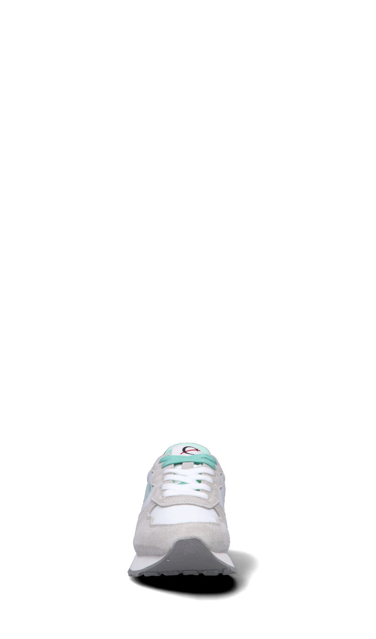 C-JEANS Sneaker donna bianca/fuxia/acquamarina in suede
