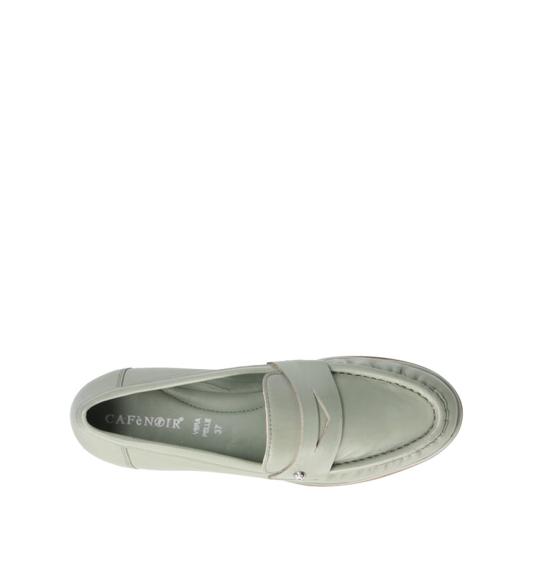 CAFéNOIR Mocassino donna verde in pelle