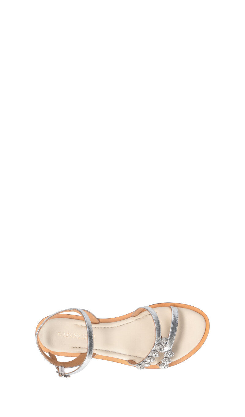 CAFéNOIR Sandalo donna argento in pelle