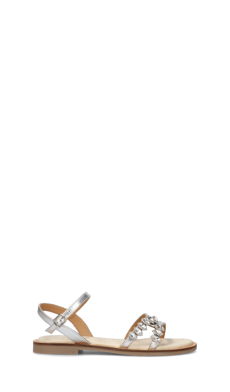 CAFéNOIR Sandalo donna argento in pelle