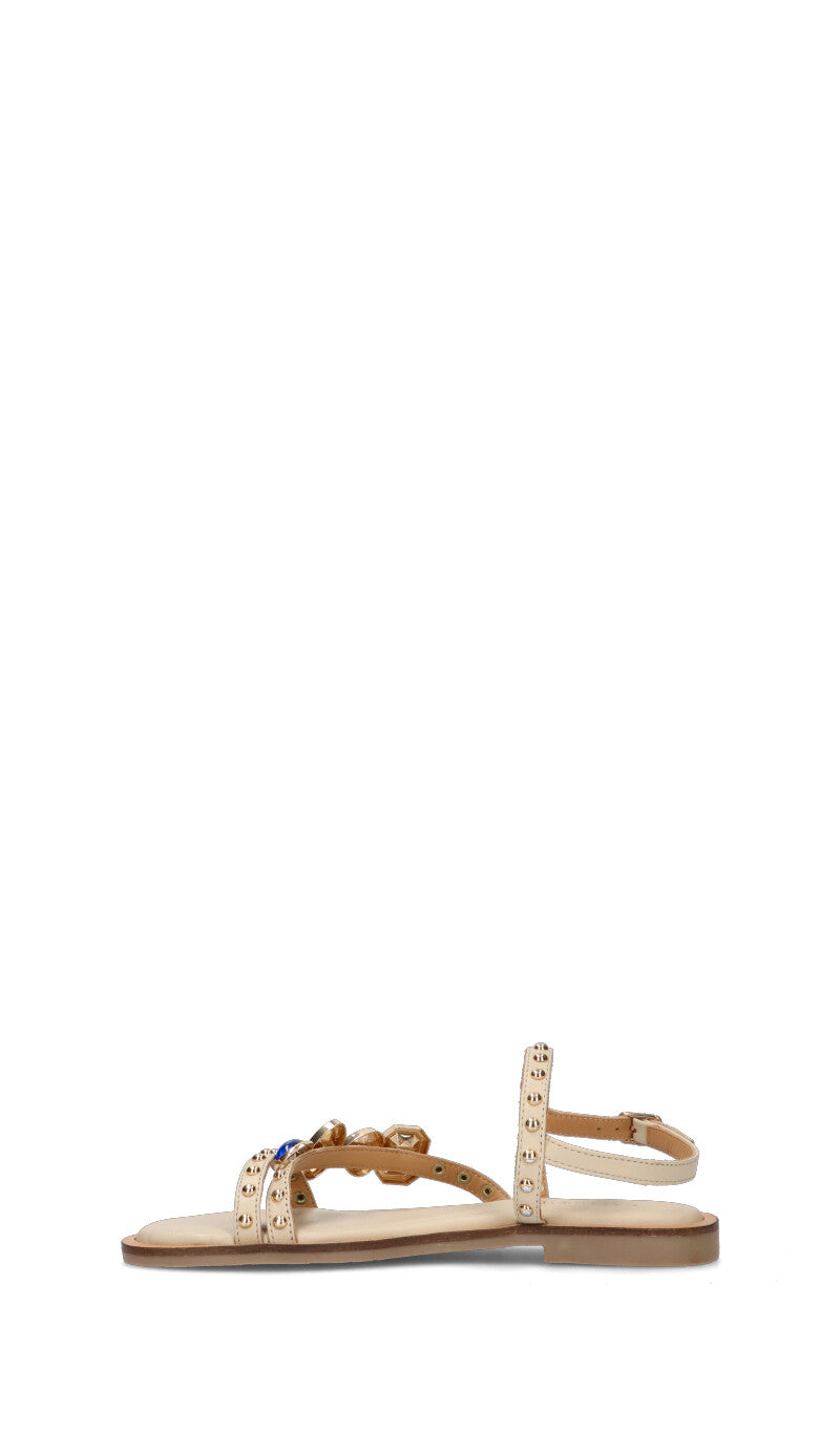 CAFéNOIR Sandalo donna beige in pelle