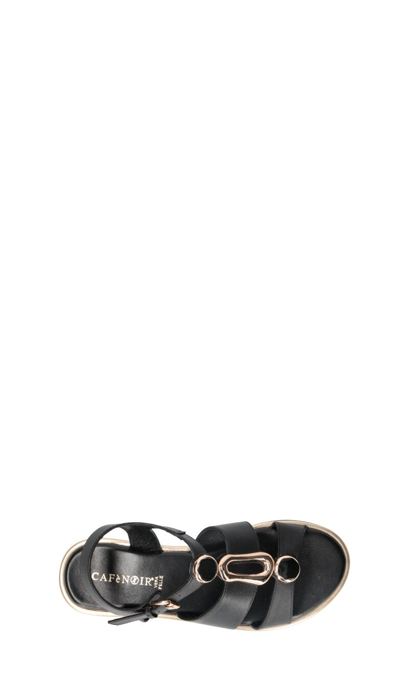 CAFéNOIR Sandalo donna nero in pelle
