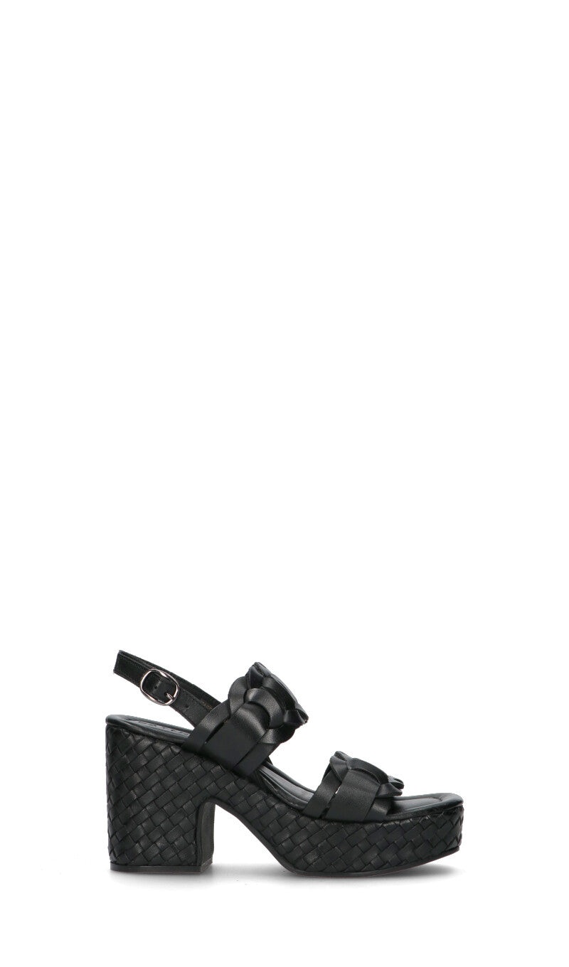 CAFéNOIR Sandalo donna nero in pelle