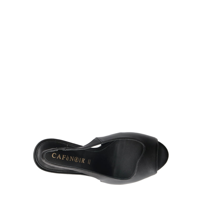 CAFéNOIR Sandalo donna nero in pelle