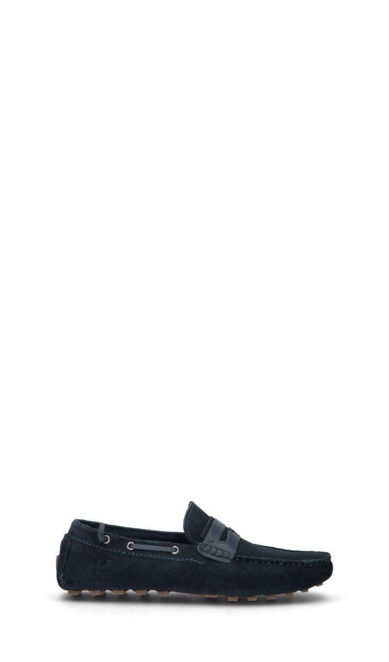 CAFéNOIR Mocassino uomo blu in suede