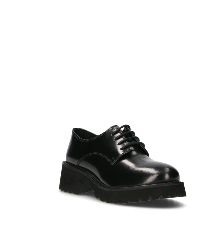 CAFéNOIR Stringata donna nera in pelle