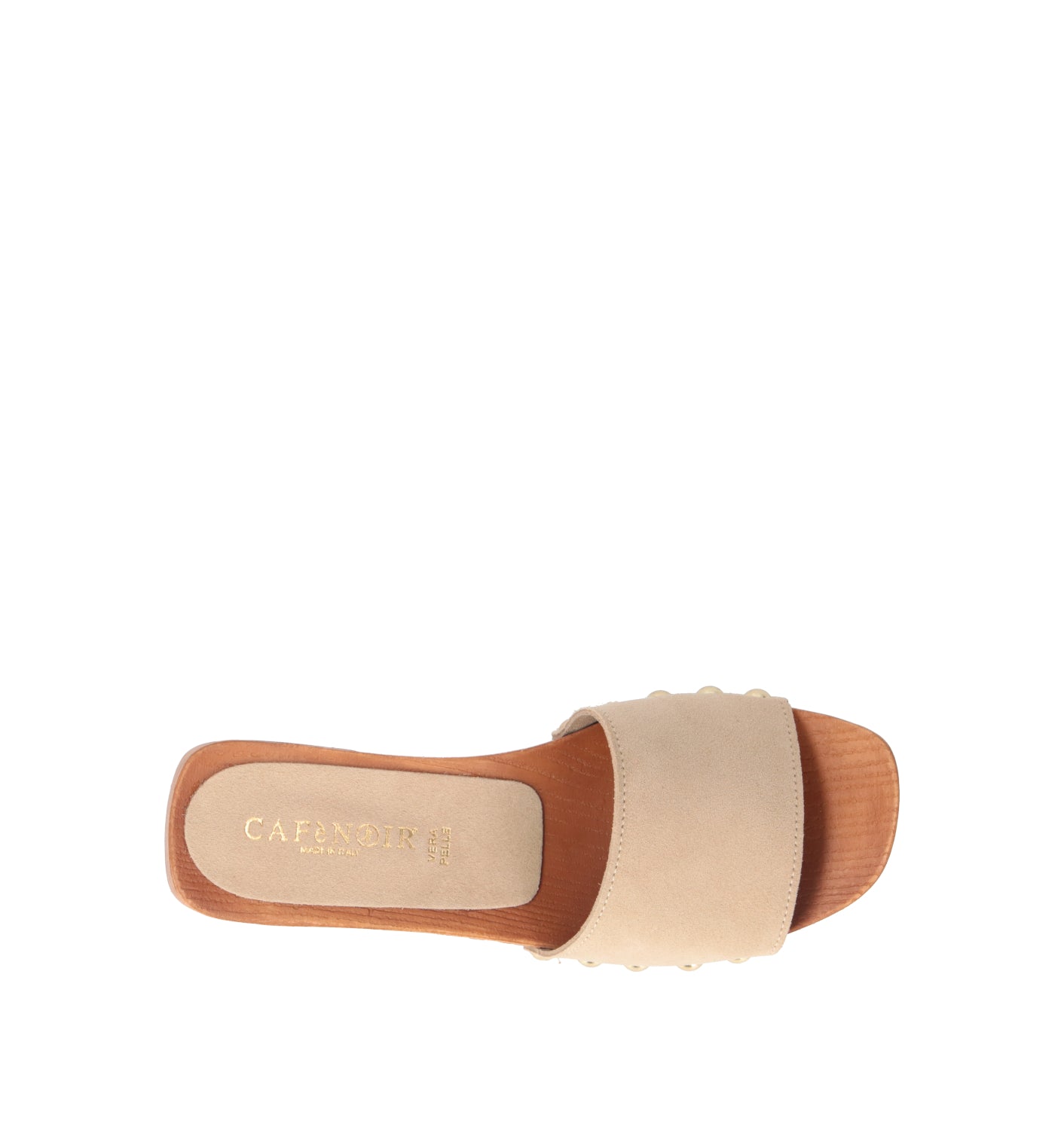 CAFéNOIR Zoccolo donna beige in suede