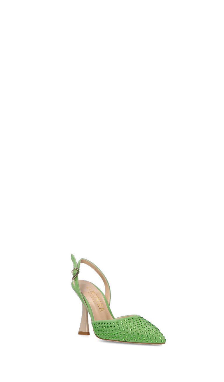 COUTURE Slingback donna verde in pelle
