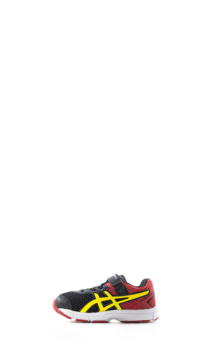 ASICS GT 1000 4 Sneaker bimbo nera/gialla in tessuto