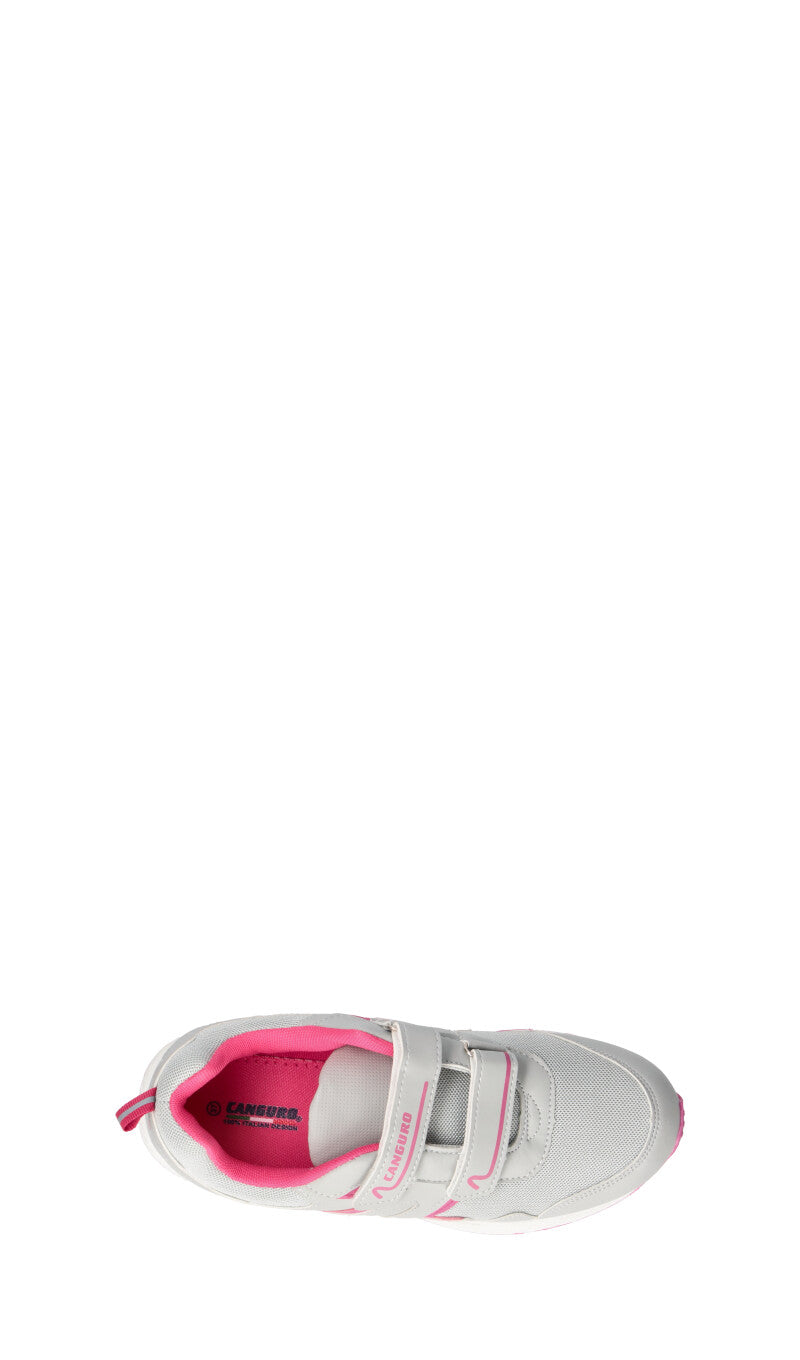 CANGURO Sneaker bimba grigia/rosa