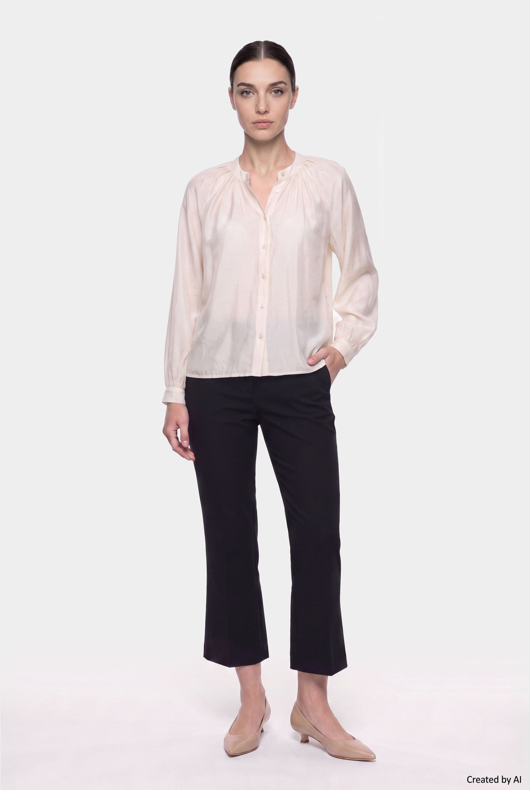 EASY PEASY Camicia donna burro