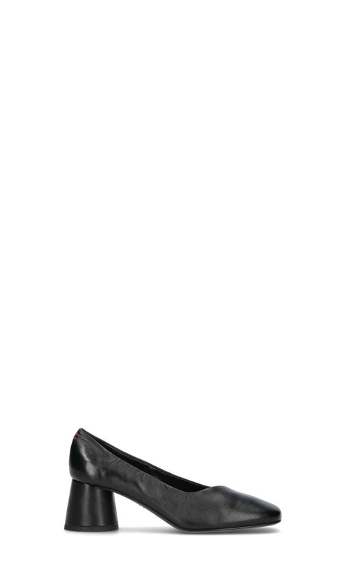 HALMANERA Décolleté donna nera in pelle