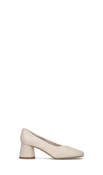 HALMANERA Décolleté donna bianca in pelle