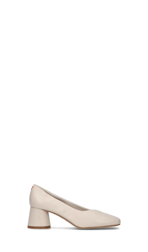 HALMANERA Décolleté donna bianca in pelle