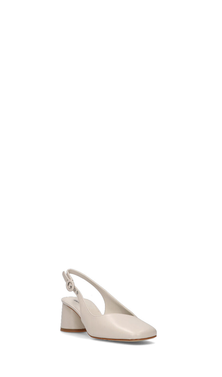 HALMANERA Slingback donna bianca in pelle