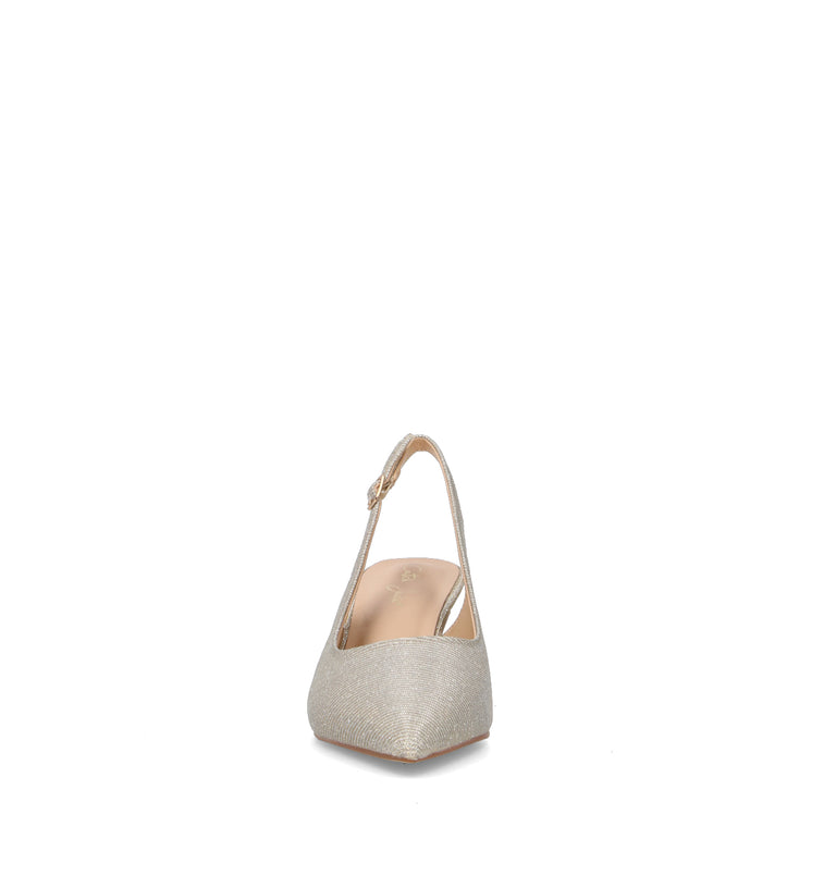CATCH JUICE Slingback donna platino