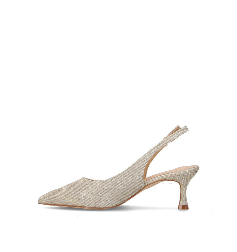 CATCH JUICE Slingback donna platino