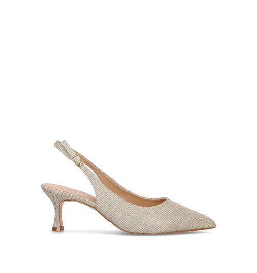 CATCH JUICE Slingback donna platino