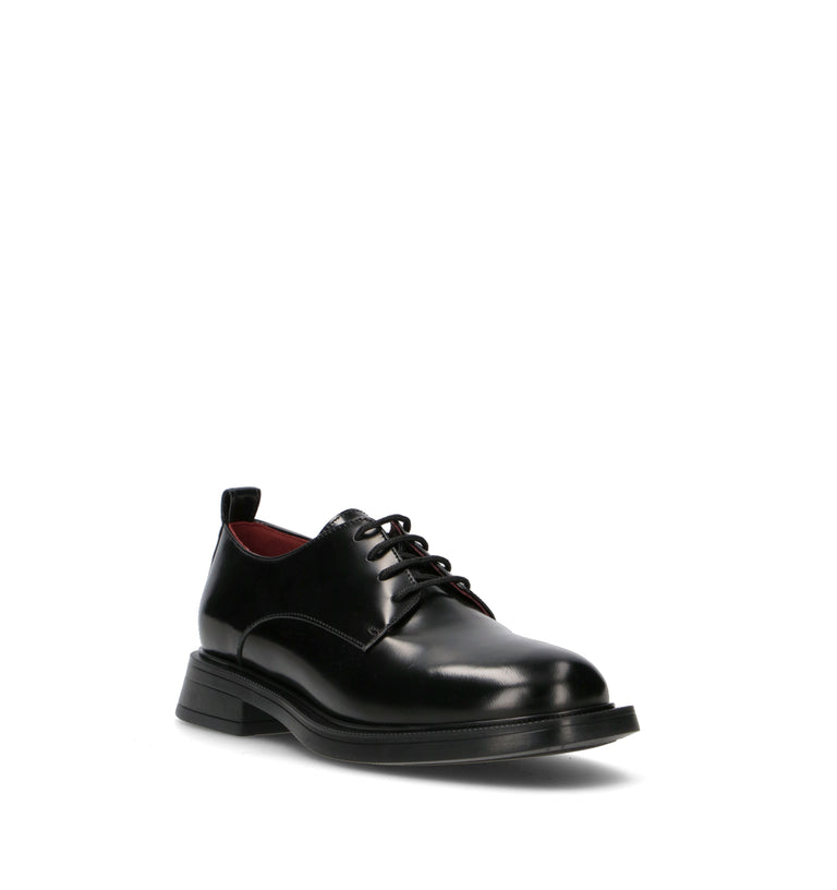 LORENZO MARI Stringata donna nera in pelle