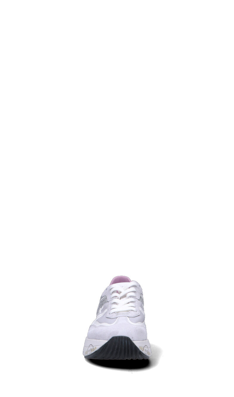 PREMIATA Sneaker donna bianca/grigia/rosa in suede