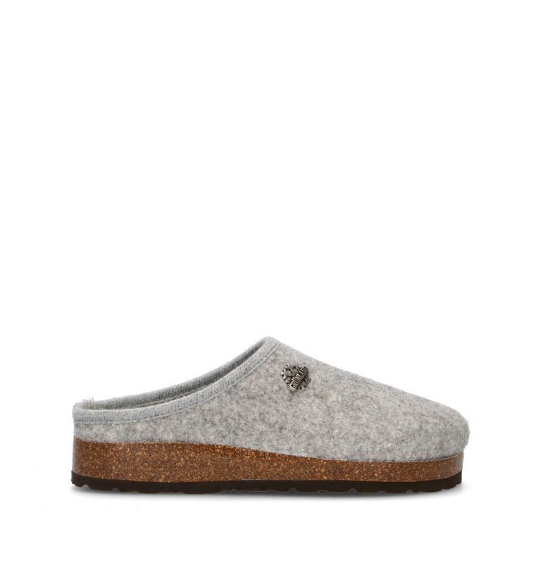 GRUNLAND Pantofola donna grigia