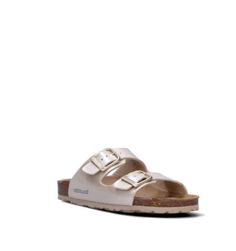 GRUNLAND Ciabatta donna platino
